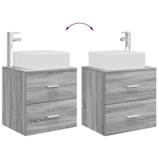 vidaXL Πάγκος χωρίς Νιπτήρα Μ53xΒ34.5xΥ63cm Γκρι Sonoma