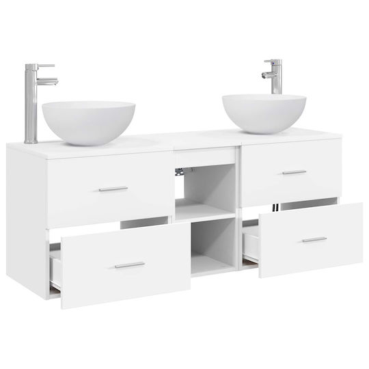 vidaXL Πάγκος χωρίς Νιπτήρα Μ49.5xΒ35xΥ63cm Λευκό