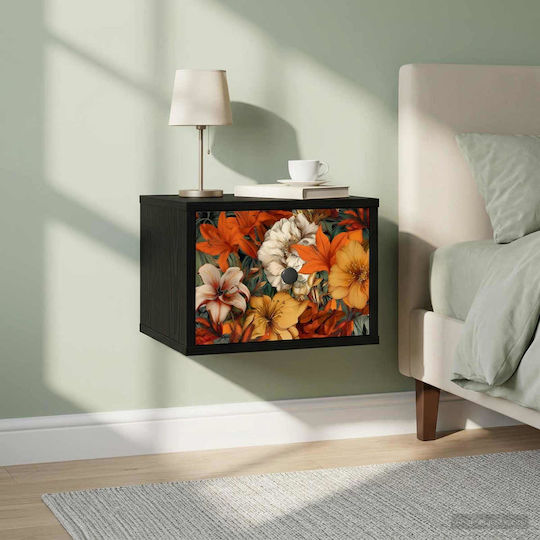 Nachttisch Holz Schwarz 36x33x25cm