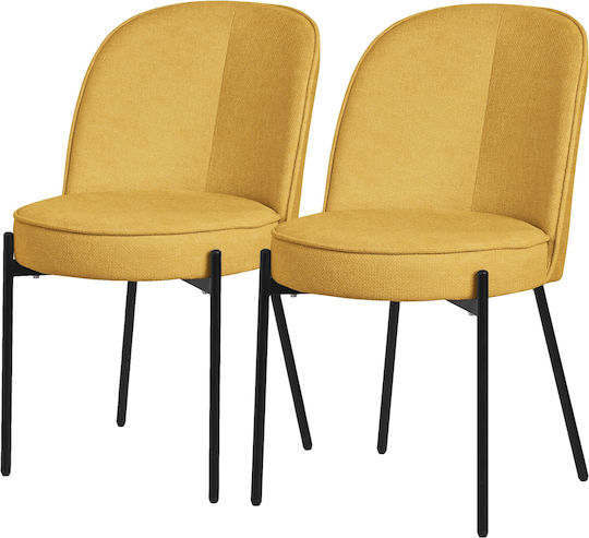Chairs Dining Room 2pcs Yellow Chairs Dining Room 2pcs Yellow
