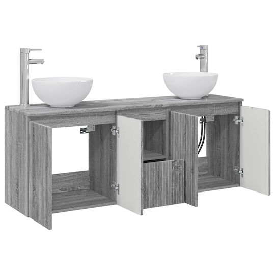 vidaXL Bathroom Vanity Unit Without Sink W49.5xD35xH63cm Grey Sonoma