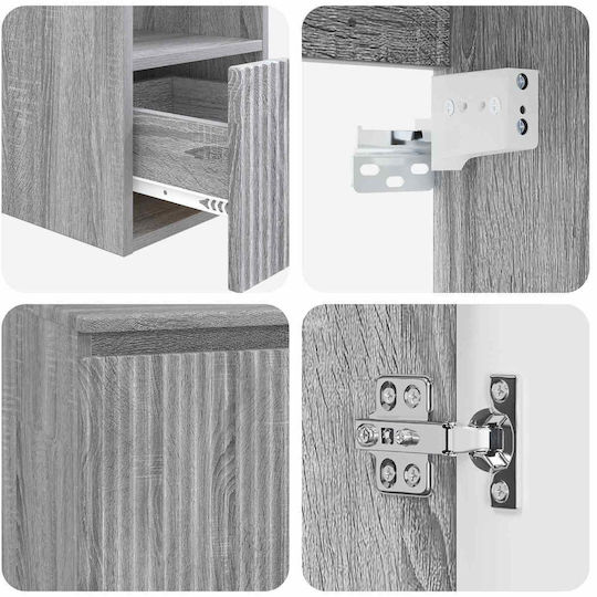 vidaXL Bathroom Vanity Unit Without Sink W49.5xD35xH63cm Grey Sonoma