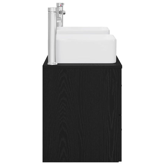 vidaXL Πάγκος χωρίς Νιπτήρα Μ49.5xΒ41xΥ63cm Μαύρη Δρυς