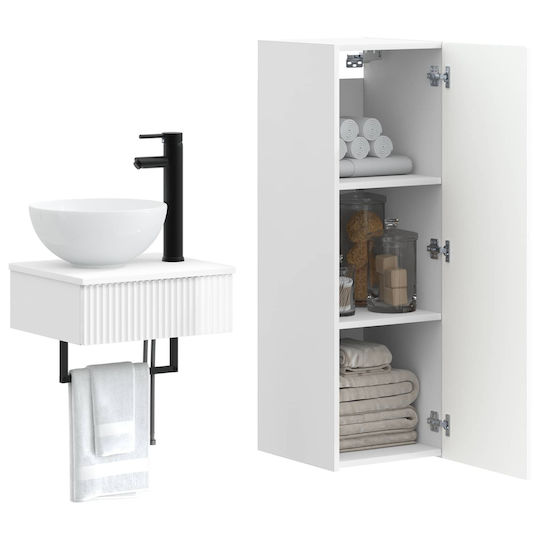 vidaXL Πάγκος χωρίς Νιπτήρα Μ33xΒ34.5xΥ100cm Λευκό