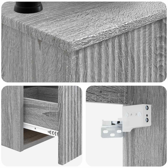 vidaXL Bathroom Vanity Unit Without Sink W53xD35xH39cm Grey Sonoma
