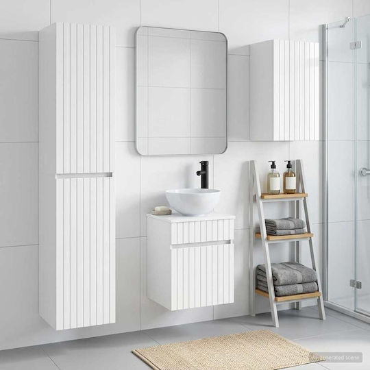 vidaXL Badezimmer Waschtisch-Einheit M33xB34.5xH160cm Weiß