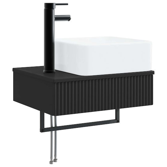 vidaXL Dulap de baie fără lavoar L53xA35xÎ39cm Negru