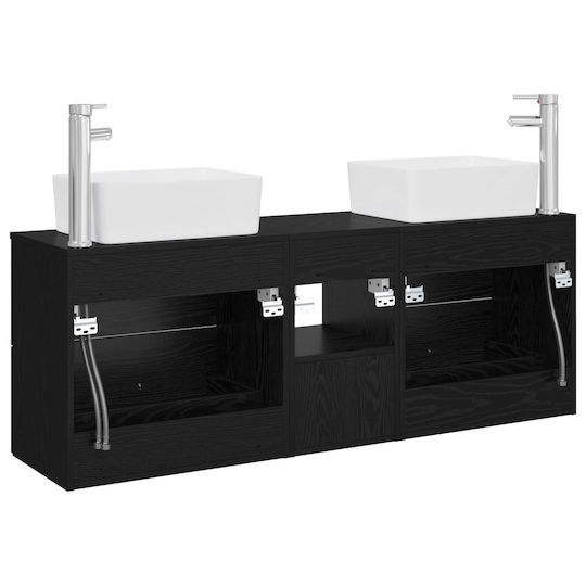 vidaXL Πάγκος χωρίς Νιπτήρα Μ53xΒ34.5xΥ63cm Μαύρο