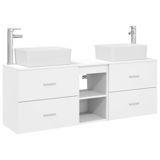vidaXL Πάγκος χωρίς Νιπτήρα Μ53xΒ34.5xΥ63cm Λευκό