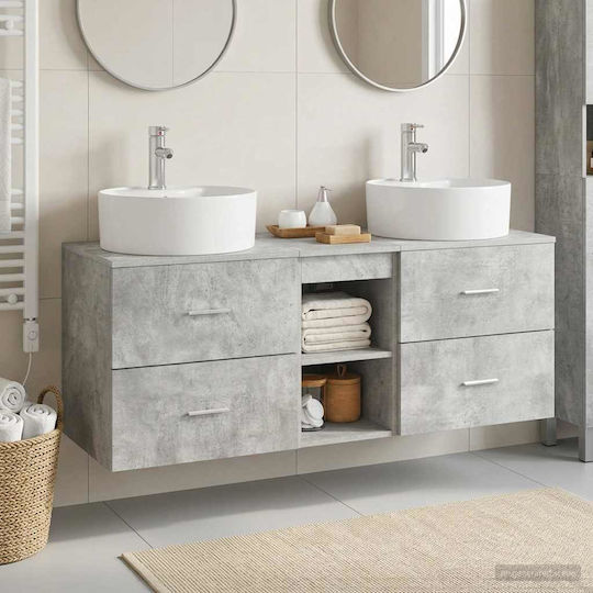 vidaXL Πάγκος χωρίς Νιπτήρα Μ49.5xΒ44.5xΥ65cm Γκρι Σκυροδέματος