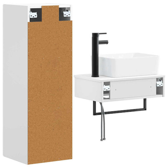 vidaXL Bathroom Vanity Unit Without Sink W33xD34.5xH100cm White
