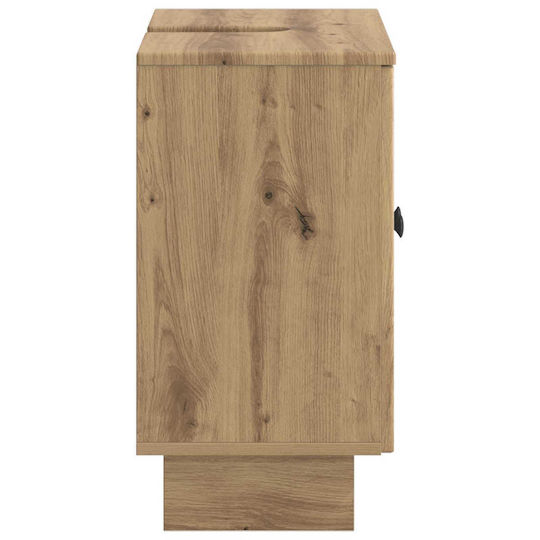 vidaXL Badezimmer Waschtisch-Einheit M59.5xB31.5xH59cm Eiche