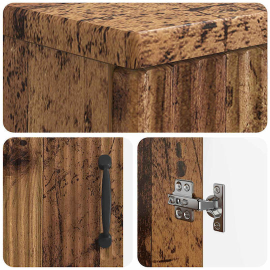 vidaXL Vanity Unit Without Sink W59.5xD31.5xH56cm Aged Wood