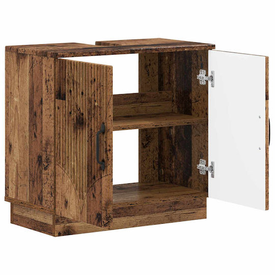 vidaXL Vanity Unit Without Sink W59.5xD31.5xH56cm Aged Wood