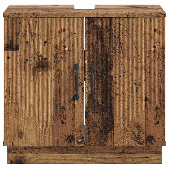 vidaXL Vanity Unit Without Sink W59.5xD31.5xH56cm Aged Wood