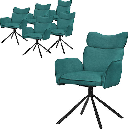 Stühle Speisesaal 63x68x89cm 6Stück Petrol Blau Stühle Speisesaal 63x68x89cm 6Stück Petrol Blau