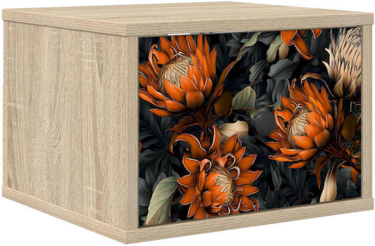 Bedside Table Lochem Wooden Beige 36x33x25cm