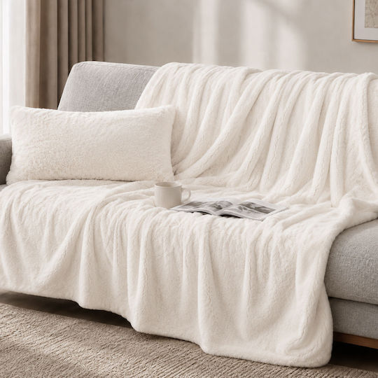 Ριχτάρι Πολυθρόνας Γούνινο 130x170εκ. Cream 01/13/100