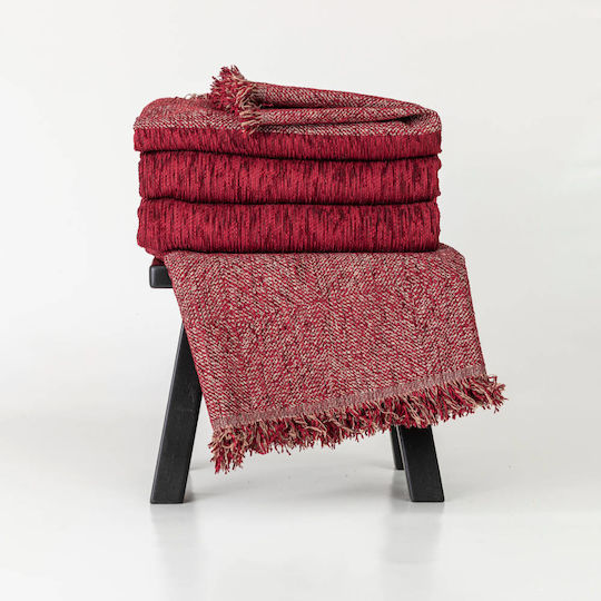 Borea Square Armchair Throw Chenille 180x180cm Gray