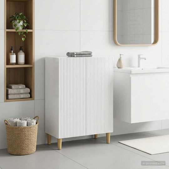 vidaXL Dulap de baie 59.5x31x80cm Alb