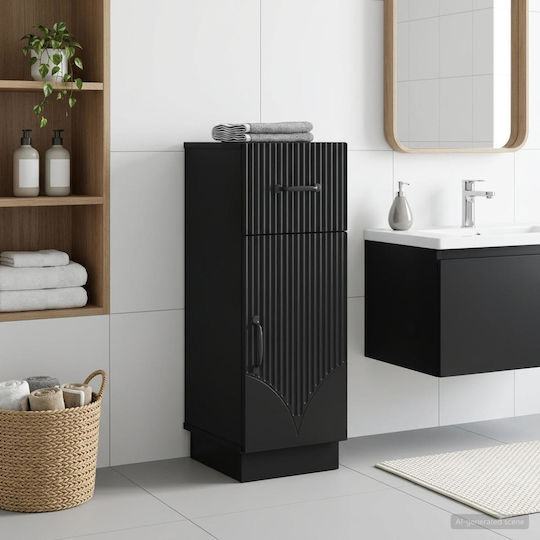 vidaXL Dulap de baie 30x31x77cm Negru