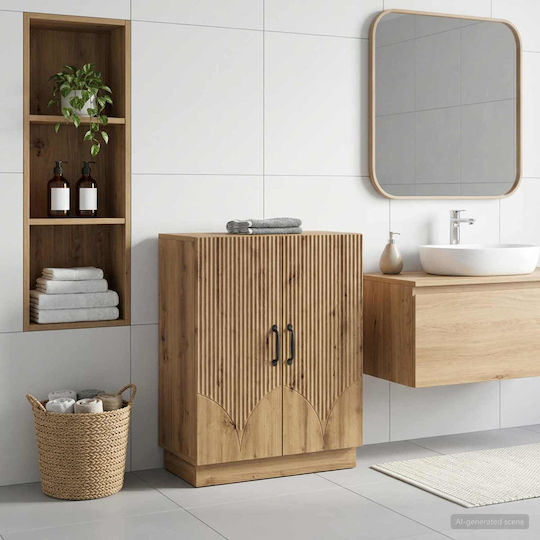 vidaXL Hoorn Badezimmerschrank 59.5x31x77cm Eiche
