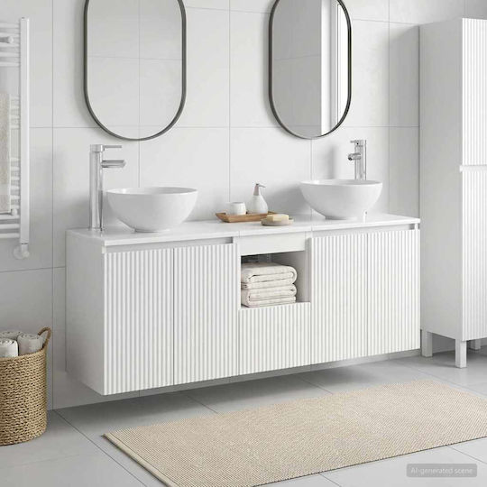 vidaXL Πάγκος χωρίς Νιπτήρα Μ49.5xΒ35xΥ63cm Λευκό