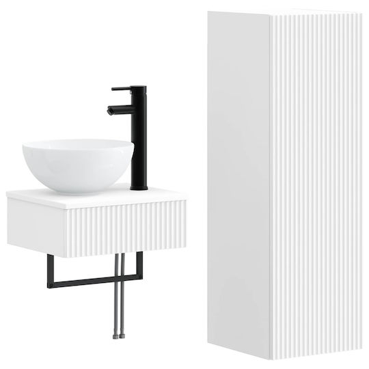 vidaXL Пaнгос без Мивка М33xД34.5xВ100cm Бял