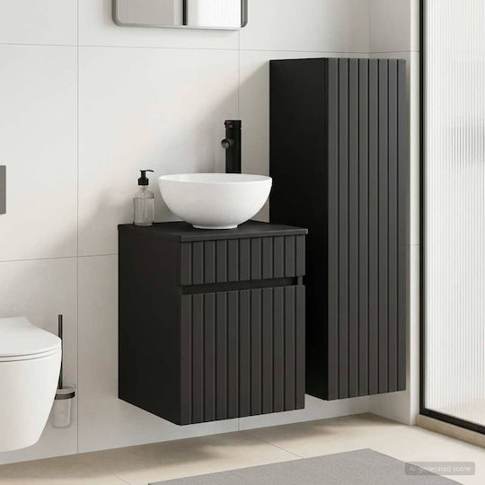 vidaXL Bathroom Vanity Unit Without Sink W33xD34.5xH100cm Black