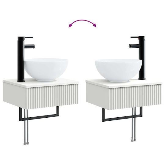 vidaXL Пaнгос без Мивка М33xД34.5xВ100cm Бял