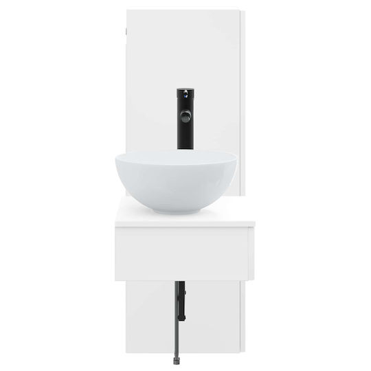vidaXL Пaнгос без Мивка М33xД34.5xВ100cm Бял