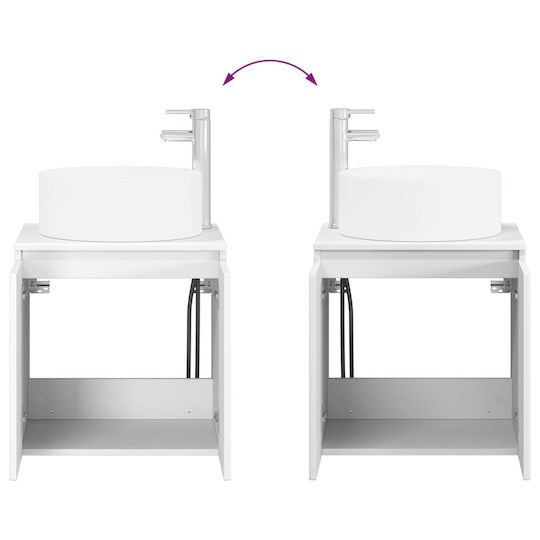 vidaXL Πάγκος χωρίς Νιπτήρα Μ49.5xΒ44.5xΥ65.5cm Λευκό