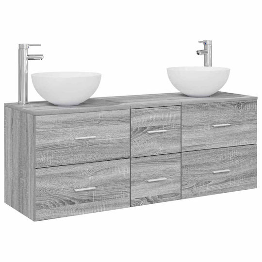 vidaXL Πάγκος χωρίς Νιπτήρα Μ49.5xΒ35xΥ63cm Γκρι Sonoma