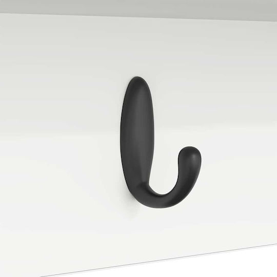 vidaXL Κρεμάστρα Τοίχου Ξύλινη Λευκή 50x26x16cm