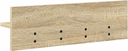 vidaXL Wooden Wall Hanger Brown 60x18x10.5cm 1pc