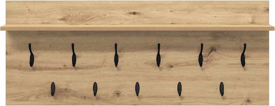 vidaXL Κρεμάστρα Τοίχου Ξύλινη Μπεζ 100x12x40cm