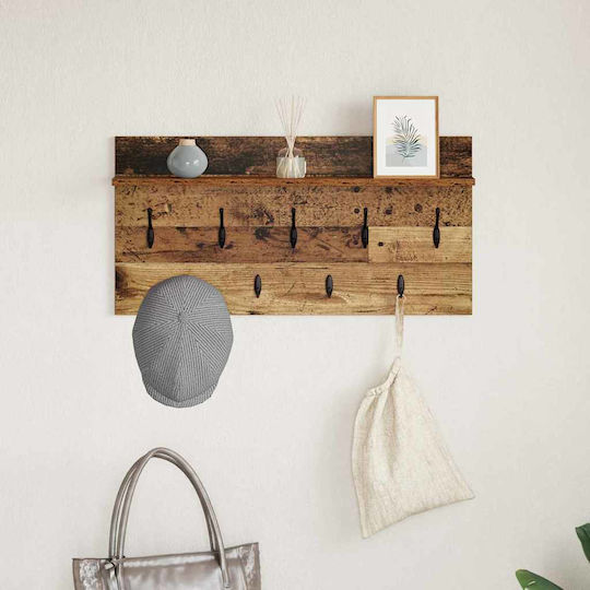 vidaXL Agățătoare de Perete Lemnoasă 80x12x40cm 1buc