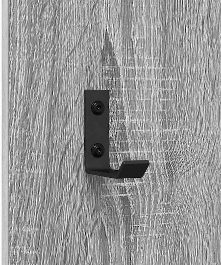 vidaXL Wooden Wall Hanger Gray 30x1.5cm 1pc