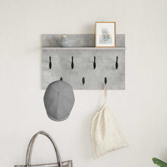 vidaXL Κρεμάστρα Τοίχου Ξύλινη Γκρι 60x12x40cm