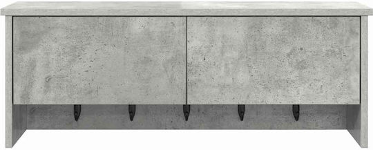 vidaXL Wooden Wall Hanger Gray 80x30x20cm 1pc
