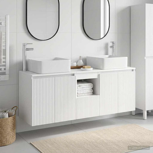 vidaXL Badezimmer Waschtisch-Einheit M49.5xB41xH63cm Weiß vidaXL Badezimmer Waschtisch-Einheit M49.5xB41xH63cm Weiß
