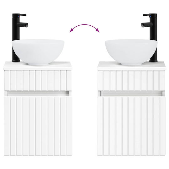 vidaXL Бял Плот без Мивка Ш33xД34.5xВ100cm