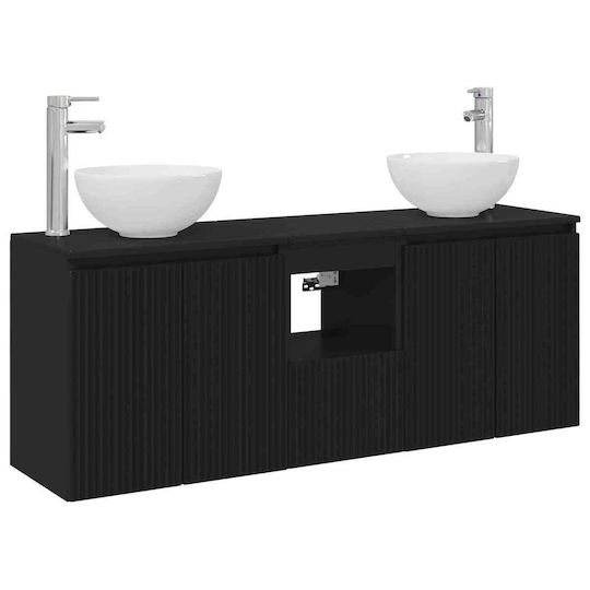 vidaXL Πάγκος χωρίς Νιπτήρα Μ49.5xΒ35xΥ63cm Μαύρο