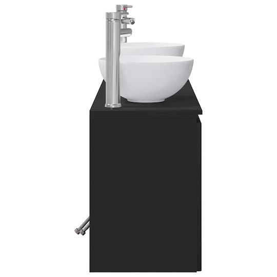 vidaXL Πάγκος χωρίς Νιπτήρα Μ49.5xΒ35xΥ63cm Μαύρο