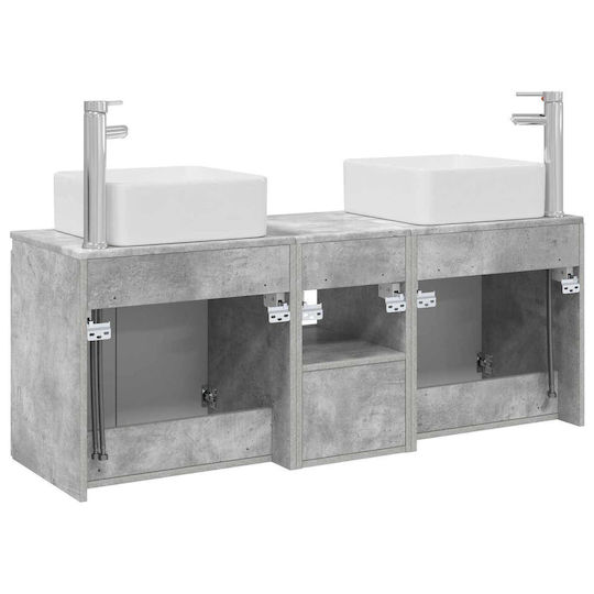 vidaXL Πάγκος χωρίς Νιπτήρα Μ53xΒ35xΥ63cm Γκρι Σκυροδέματος