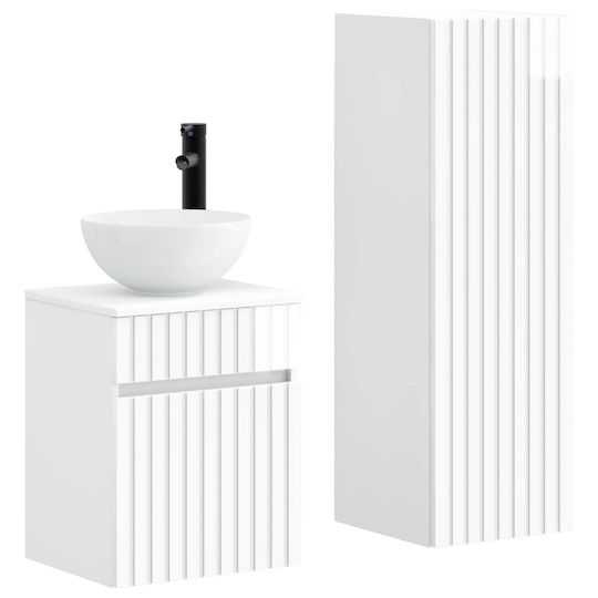 vidaXL Πάγκος χωρίς Νιπτήρα Μ33xΒ34.5xΥ100cm Λευκό