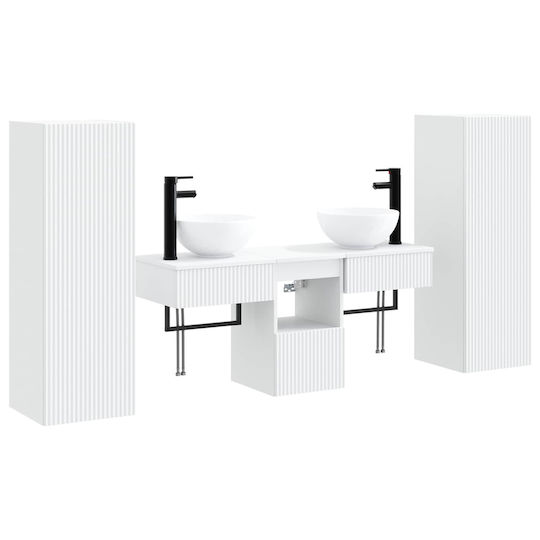 vidaXL Πάγκος χωρίς Νιπτήρα Μ33xΒ34.5xΥ100cm Λευκό