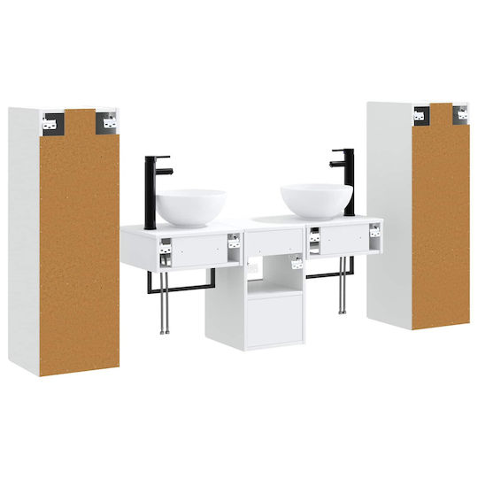vidaXL Πάγκος χωρίς Νιπτήρα Μ33xΒ34.5xΥ100cm Λευκό