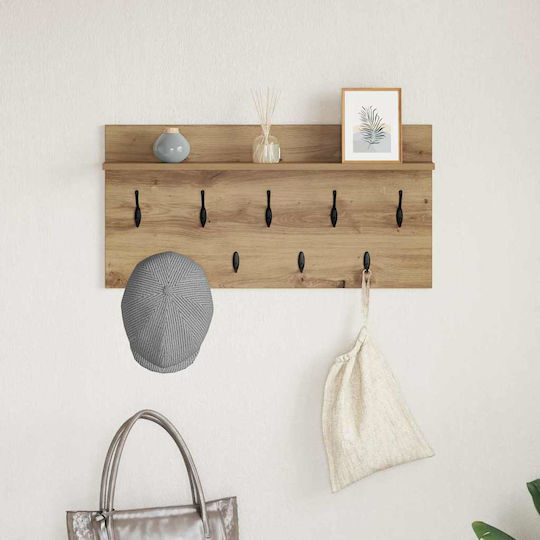 vidaXL Agățătoare de Perete Lemnoasă 80x12x40cm 1buc