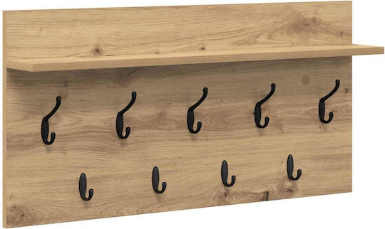 vidaXL Agățătoare de Perete Lemnoasă 80x12x40cm 1buc